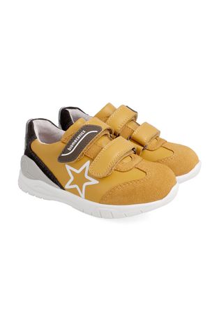 Детски кожени обувки Biomecanics в жълто