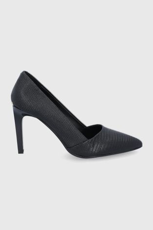 Шкіряні туфлі Calvin Klein колір чорний