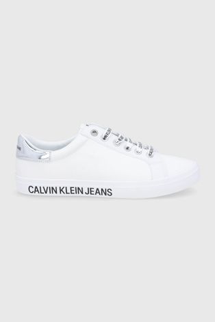 Ниски кецове Calvin Klein Jeans в бяло