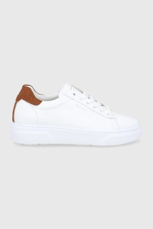 Шкіряні черевики Gant Coastride колір білий на платформі