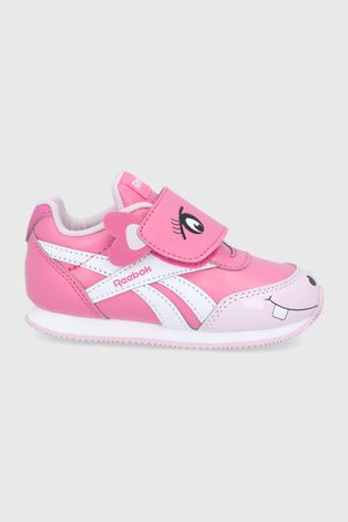 Detské topánky Reebok Classic ružová farba, na plochom podpätku