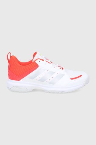 Boty adidas Performance Ligra 7 W bílá barva, na plochém podpatku
