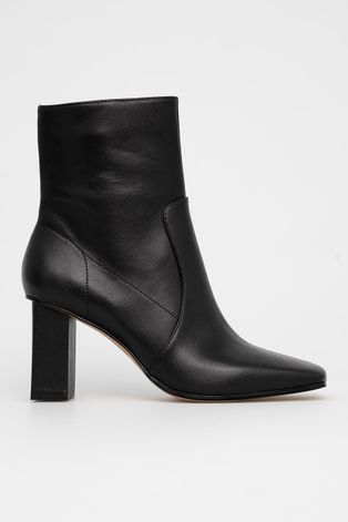 Kožené kotníkové boty Aldo Theliven dámské, černá barva, na podpatku