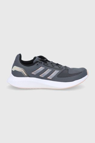 Boty adidas Runfalcon 2.0 šedá barva, na plochém podpatku