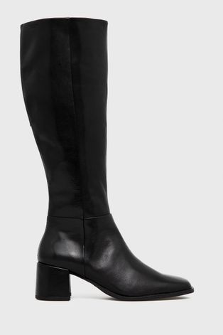 Δερμάτινες μπότες Vagabond STINA γυναικείες, χρώμα: μαύρο