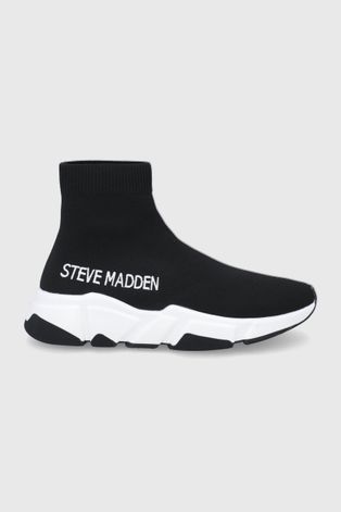 Topánky Steve Madden čierna farba, na plochom podpätku