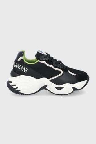 Emporio Armani Pantofi culoarea negru, cu platformă
