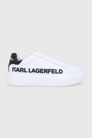 Topánky Karl Lagerfeld biela farba, na platforme