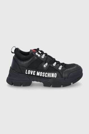 Topánky Love Moschino čierna farba, na platforme