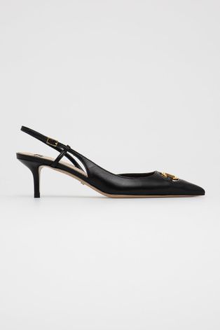 Шкіряні туфлі Elisabetta Franchi колір чорний