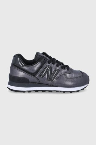 Kožne cipele New Balance WL574PW2 boja: crna