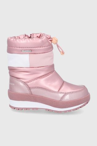 Дитячі чоботи Tommy Hilfiger колір рожевий