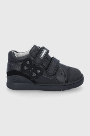 Детски половинки обувки от кожа Biomecanics в черно