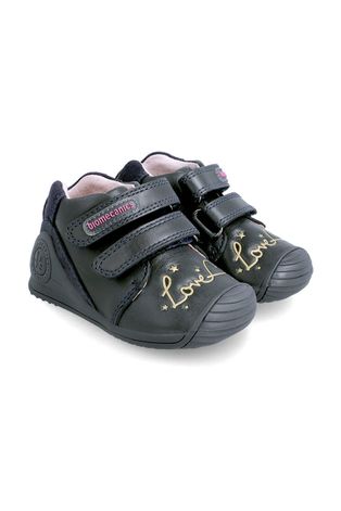 Детски половинки обувки от кожа Biomecanics в тъмносиньо