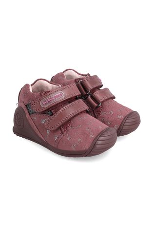 Детски половинки обувки от велур Biomecanics в бордо