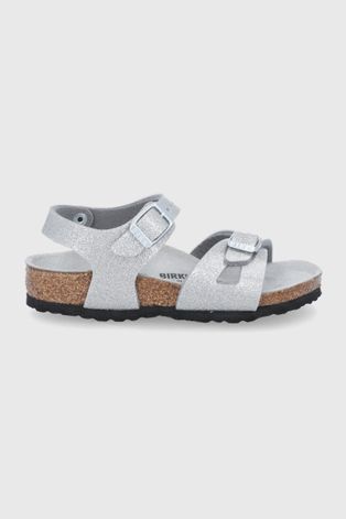 Sandály Birkenstock stříbrná barva