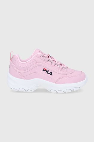 Дитячі черевики Fila Strada low колір рожевий