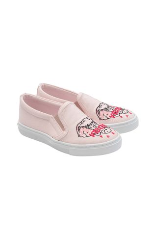 Παιδικά πάνινα παπούτσια Kenzo Kids χρώμα: ροζ
