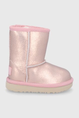 Παιδικές δερμάτινες μπότες χιονιού UGG χρώμα: χρυσαφί