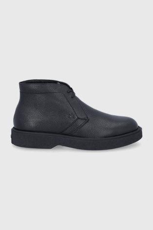 Кожаные ботинки Calvin Klein мужское цвет чёрный