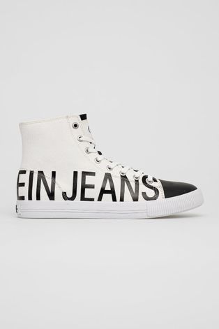 Високи кецове Calvin Klein Jeans мъжки в бяло