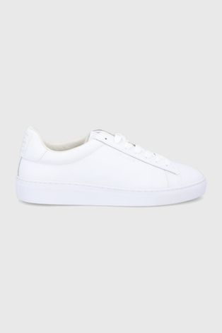 Kožené boty Gant bílá barva