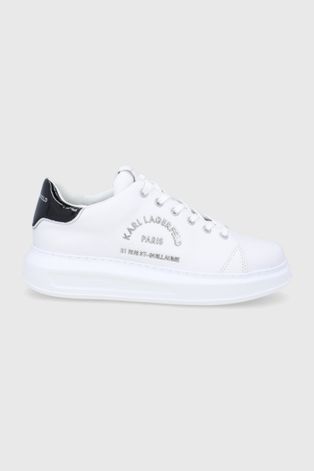Kožne cipele Karl Lagerfeld boja: bijela