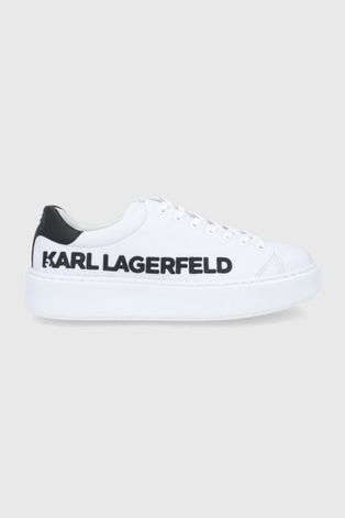 Kožená obuv Karl Lagerfeld čierna farba