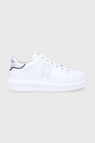 Δερμάτινα παπούτσια Karl Lagerfeld χρώμα: άσπρο