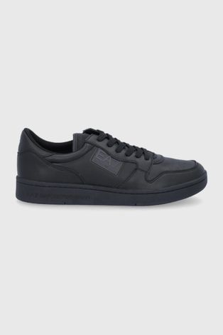 Обувки EA7 Emporio Armani в черно с равна подметка