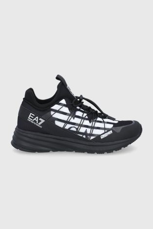 Обувки EA7 Emporio Armani в черно с платформа