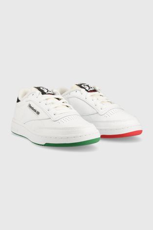 Обувки Reebok Classic Club C 85 в бяло с равна подметка