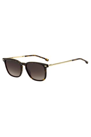 Hugo Boss Okulary przeciwsłoneczne męskie kolor brązowy