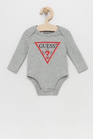 Бебешко боди Guess в сиво