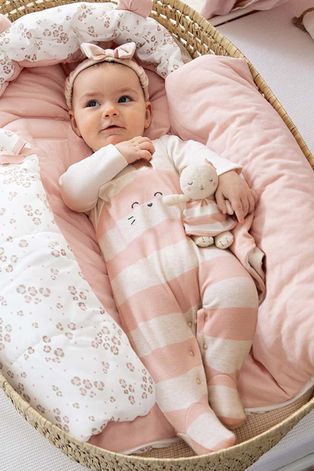 Mayoral Newborn Śpioszki niemowlęce (2-pack) kolor różowy