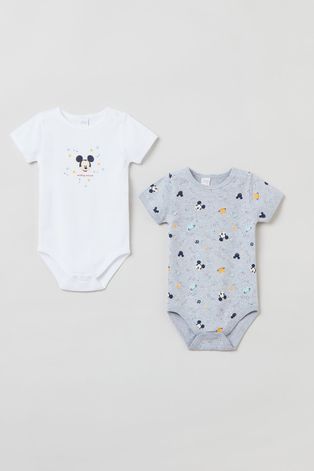 OVS Body niemowlęce (2-pack) kolor szary