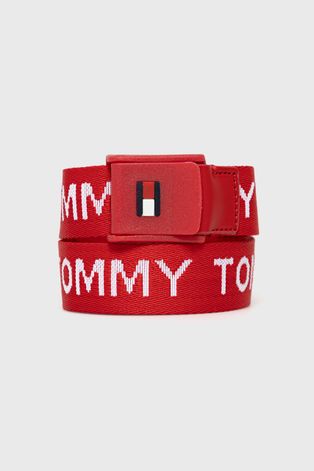 Dětský pásek Tommy Hilfiger červená barva