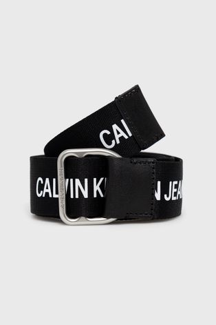 Calvin Klein Jeans Pasek męski kolor czarny