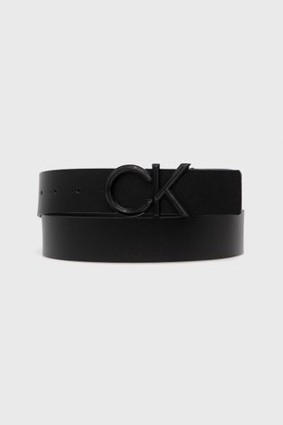 Calvin Klein Pasek skórzany męski kolor czarny