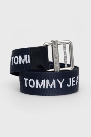 Pásek Tommy Jeans pánský, tmavomodrá barva