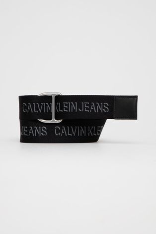 Calvin Klein Jeans Pasek męski kolor czarny