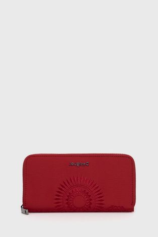 Peňaženka Desigual dámska, červená farba