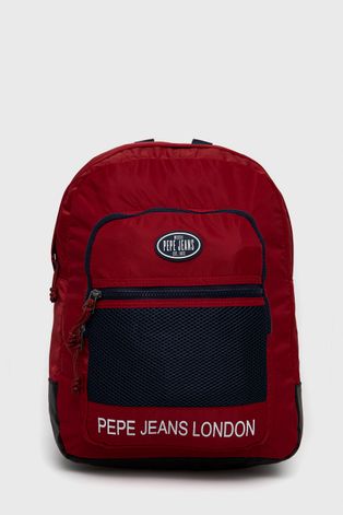 Pepe Jeans gyerek hátizsák piros, nagy, nyomott mintás