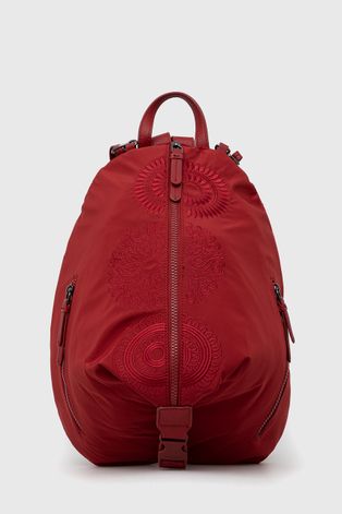 Рюкзак Desigual жіночий колір червоний великий гладкий