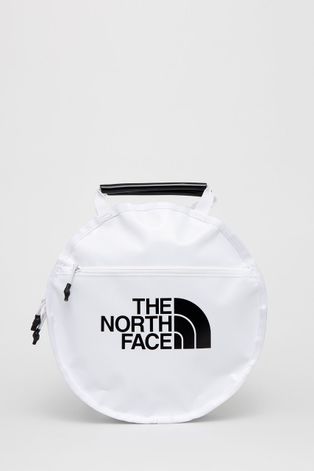 Ruksak The North Face dámsky, biela farba, malý, s potlačou
