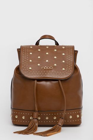 Рюкзак Nobo жіночий колір коричневий малий з аплікацією