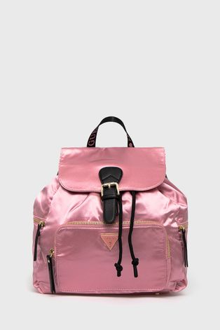 Дитячий рюкзак Guess колір рожевий малий гладкий
