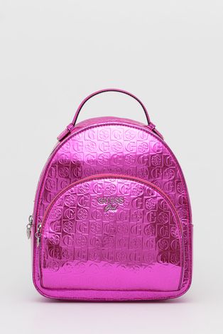 Дитячий рюкзак Guess колір рожевий малий гладкий