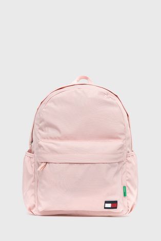 Дитячий рюкзак Tommy Hilfiger колір рожевий великий гладкий