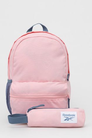 Дитячий рюкзак Reebok колір рожевий малий гладкий